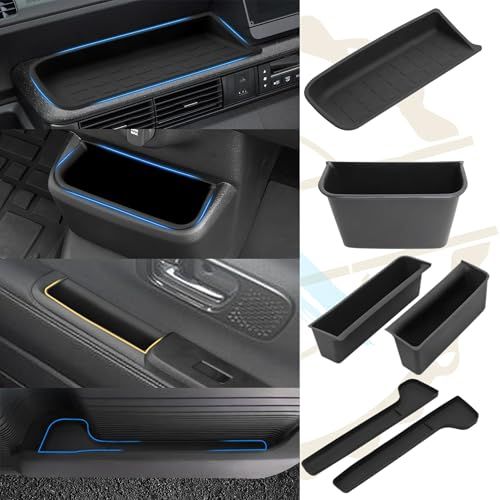 適用新型 N-BOX/N-BOXカスタム アクセサリー コンソール収納ボック+助手席オープントレイマット+ドア収納ボックスマット+ ドアサイド収納トレイ JF5 JF6型専用内装パーツ(沖縄・離島の方不可) 1e730b55