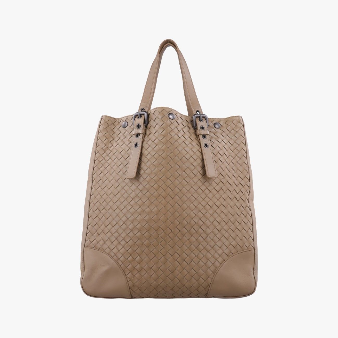 ボッテガヴェネタBottega Venetaイントレチャート ショッパー アキャトル キャメル ラムスキン B02224883Y