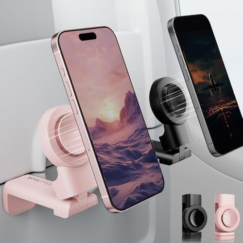 Klearlook MagSafe対応 飛行機 スマホスタンド ホルダー 【折畳小型・360度回転】 卓上/クリップ式 スマフォンスタンド 安定性 コンパクト 携帯ホルダー 携帯便利 滑り止め加工 全てのPhoneに対応 キッチン/リビングルーム/オフィスas
