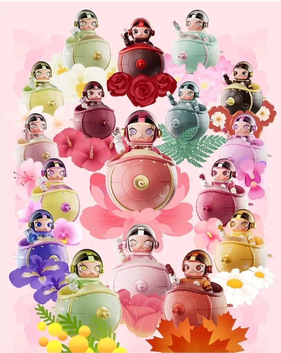 ポップマート スペースMOLLY 開花 全種 展示シリーズ