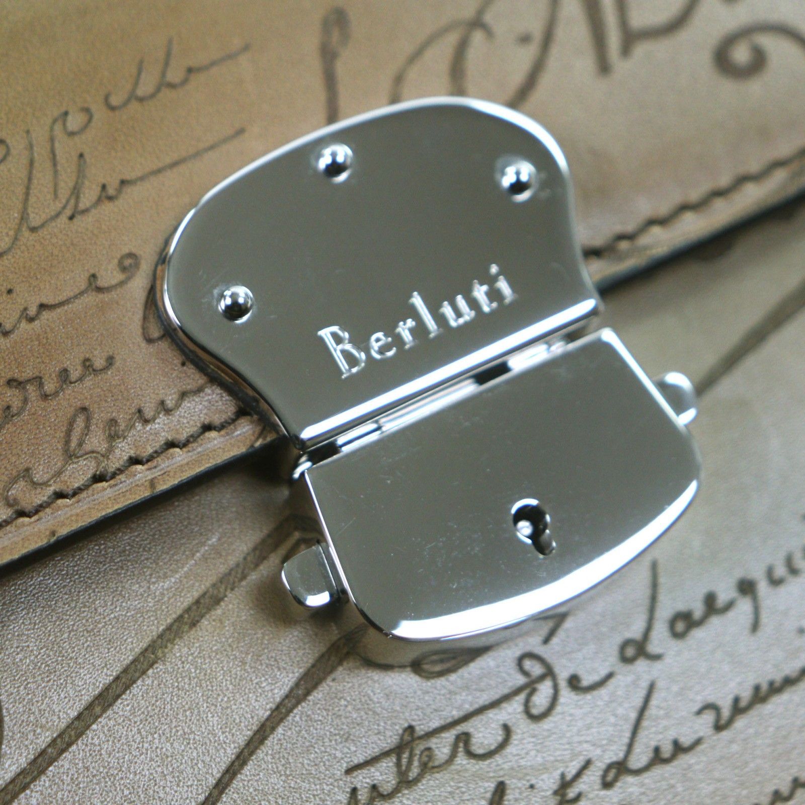 極美品▽Berluti ベルルッティ グランド・エクリトワール 総スクリット