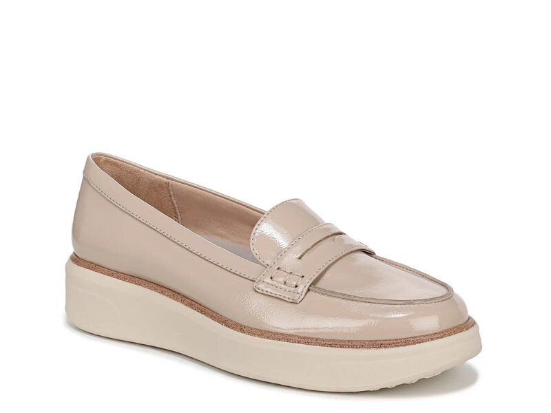 ライフストライド レディース シューズ スリッポン・ローファー プラットフォーム チェルシー ローファー LifeStride Chelsea Platform Loafer Taupe Patent Synthetic トープ