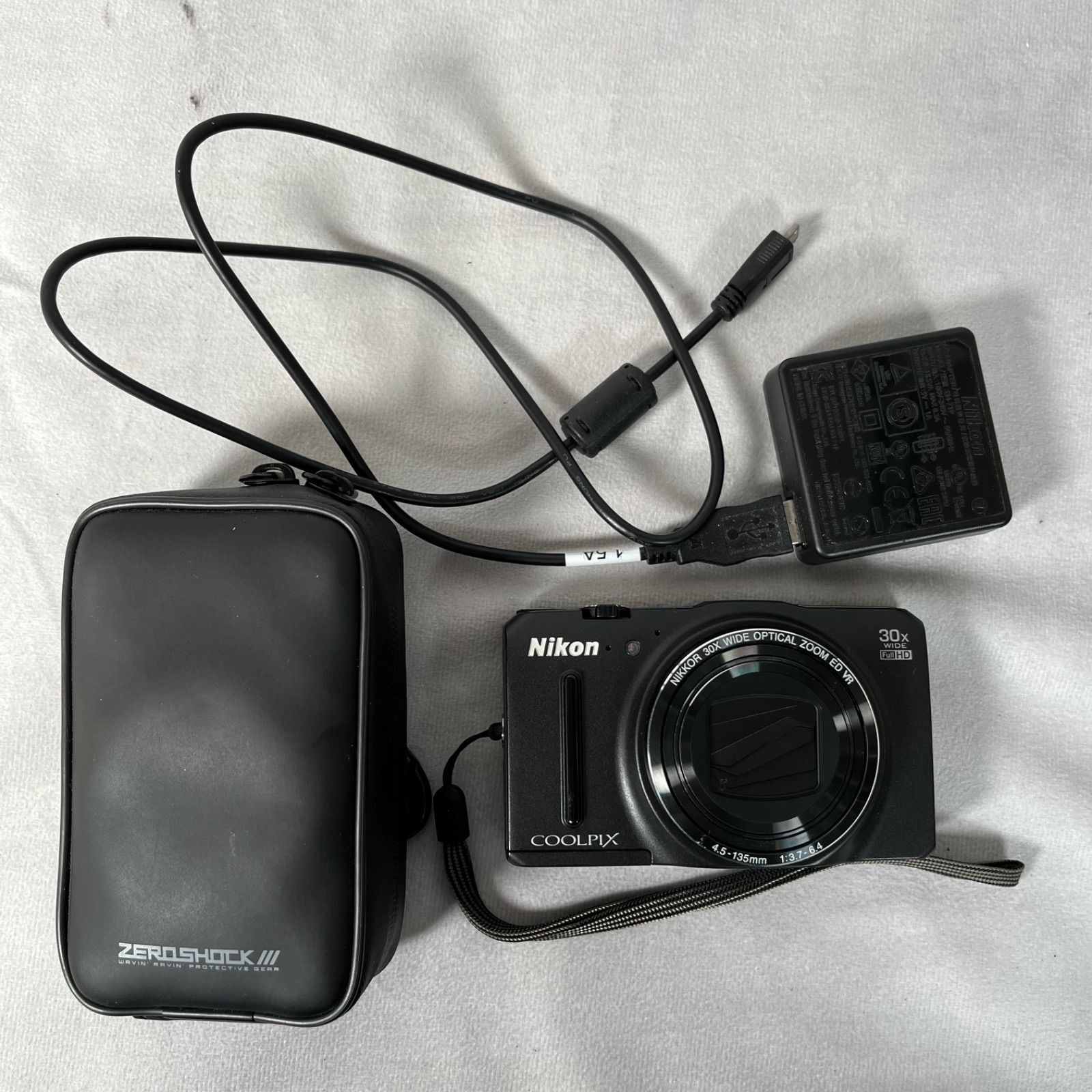 【管2604-236】NIKON ニコン COOLPIX S9700 コンパクトデジタルカメラ ブラック 1605万画素 付属品あり コンデジ 現状渡し 動作未確認