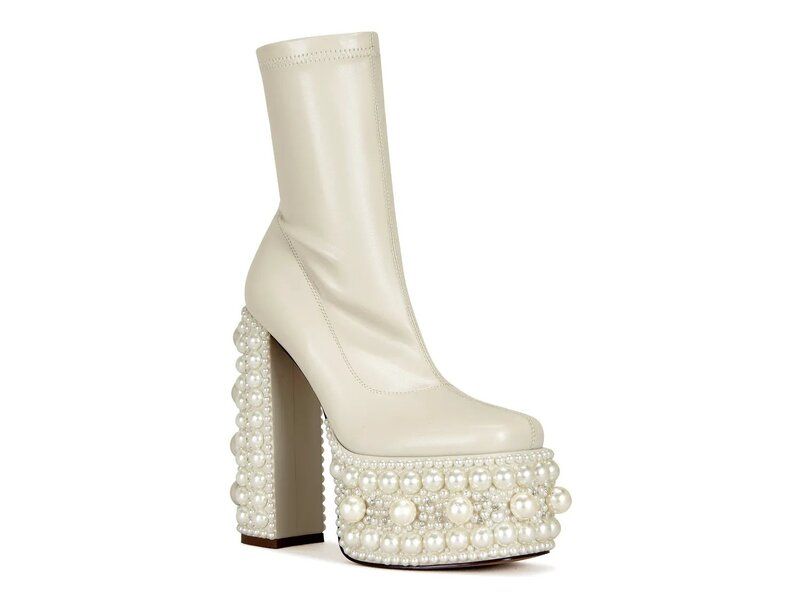 アザレア ワン レディース シューズ ブーツ・レインブーツ プラットフォーム Azalea Wang Antaris Platform Bootie Cream クリーム
