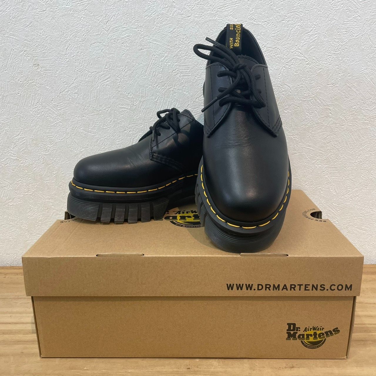 【成】極美品!! Dr.Martens AUDRICK 3 SHOE 27147001 NAPPA LUX ドクターマーチン 厚底シューズ UK5 着用少 箱あり【5917YO】E14