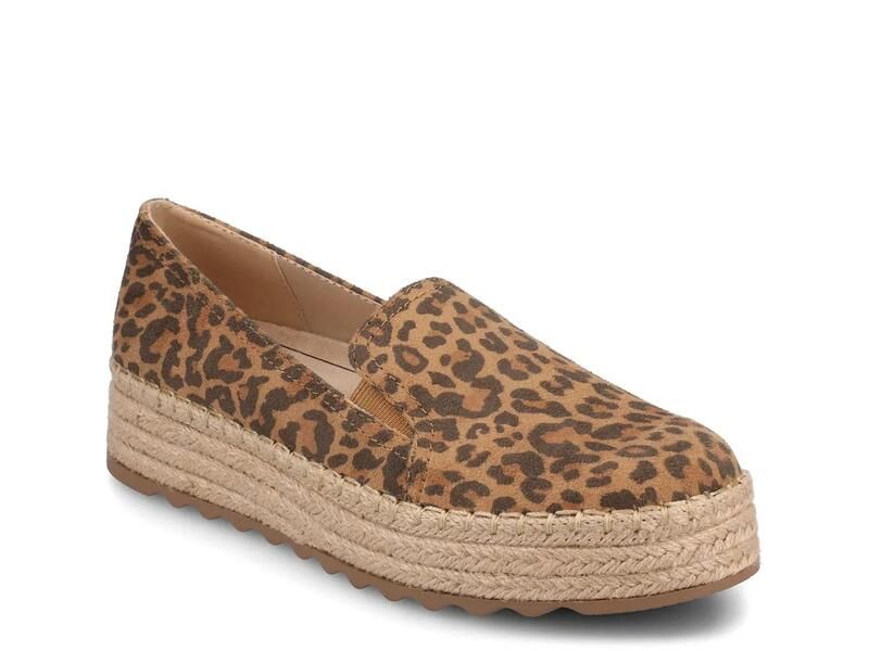 ジャーニー レディース シューズ スリッポン・ローファー Journee Catalina Espadrille SlipOn Brown Leopard Print ブラウン