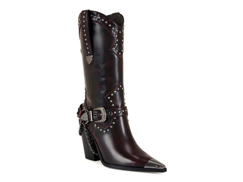 アザレア ワン レディース シューズ ブーツ・レインブーツ Azalea Wang Osborn Cowboy Boot Wine Red レッド