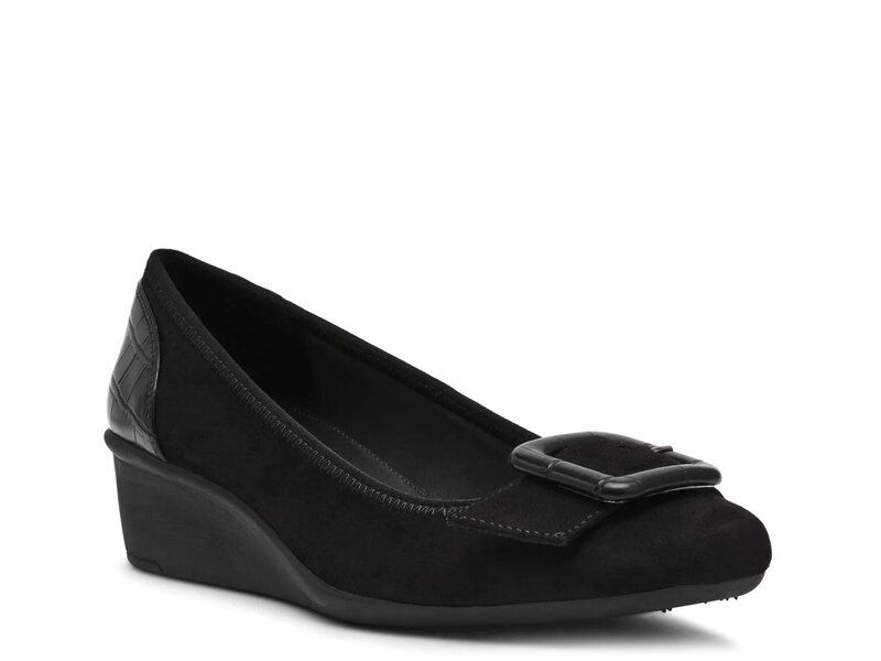 アンクライン レディース シューズ パンプス Anne Klein Wyatt Wedge Pump Black ブラック