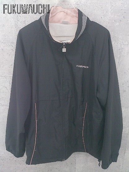 ◇ HEAD ヘッド 裏フリース 長袖 ジップアップ ジャケット L ブラック * 【1002798789470】