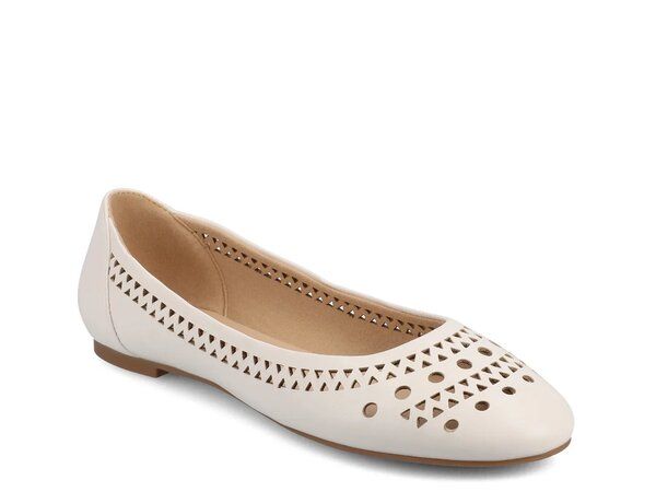 ジャーニー レディース シューズ パンプス Journee Kamrah Flat White ホワイト