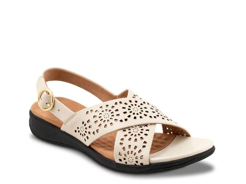 ソフトウォーク レディース シューズ サンダル Softwalk Tillman Sling Perf Sandal Off White オフホワイト
