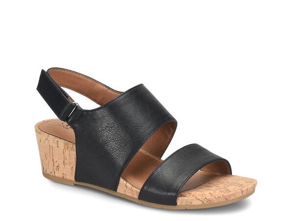 ユーロソフト レディース シューズ サンダル Eurosoft Reba Wedge Sandal Black ブラック