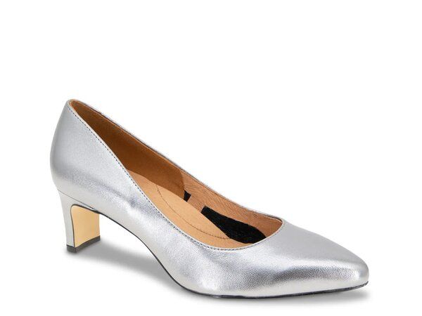アンドレア アース レディース シューズ パンプス Andre Assous Wynne Pump Silver Metallic Leather シルバー