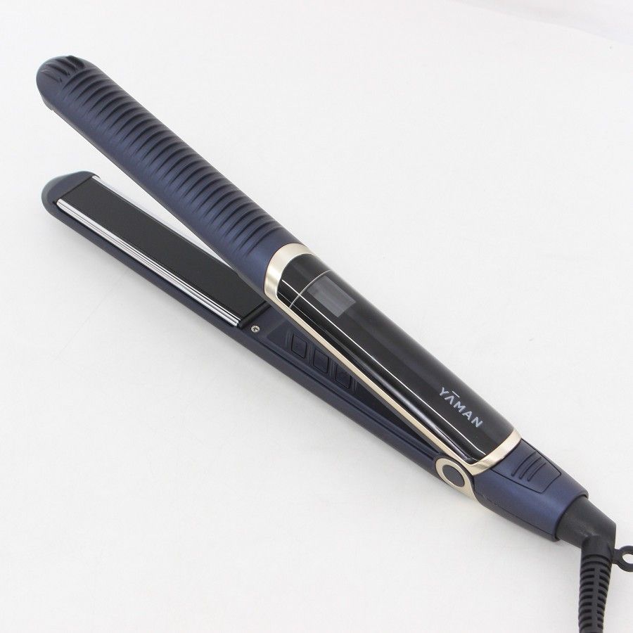 【美品】ヤーマン スムースアイロンフォトイオン YJHB0L ネイビー ヘアケアストレートアイロン YA-MAN ヘアアイロン コテ 本体