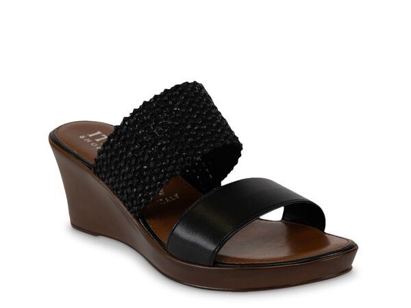 イタリアンシューメーカー レディース シューズ サンダル Italian Shoemakers Yamari Wedge Sandal Black ブラック
