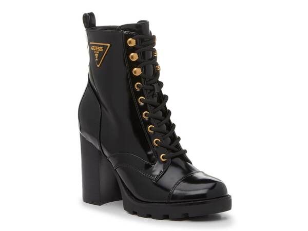 ゲス レディース シューズ ブーツ・レインブーツ Guess Neadyn Bootie Black Patent ブラック