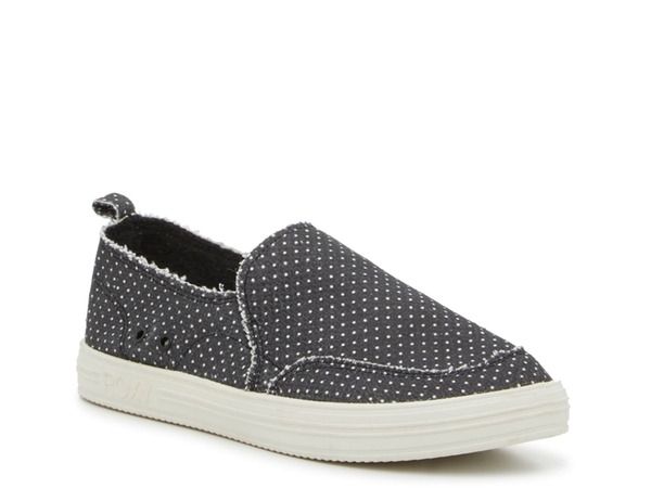 ロキシー レディース シューズ スリッポン・ローファー Roxy Lola SlipOn Dark GreyWhite Polka Dot ホワイト