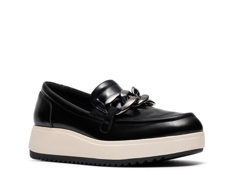 クラークス レディース シューズ スリッポン・ローファー Clarks Zylah Wedge Loafer Glossy Black ブラック 17,100円