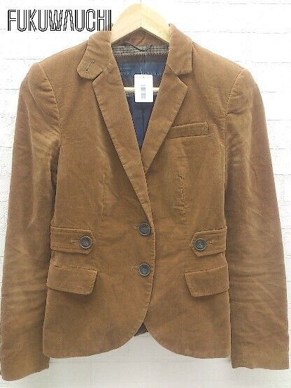 ◇ zara basic ザラ ベーシック ベロア系 長袖 ジャケット EUR XS USA XS MEX 24 ブラウン系 * 1002798800205 【中古】 【1002798800205】