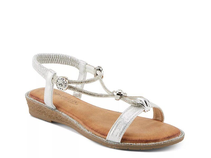 パトリシア レディース シューズ サンダル Patrizia Charmer Wedge Sandal Silver Metallic シルバー