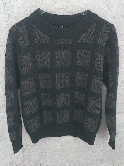 ◇ Simplicite シンプリシテェ 格子柄 長袖 ニット セーター ブラック グレー系 * 1002798830653 【中古】 【1002798830653】 10,525円