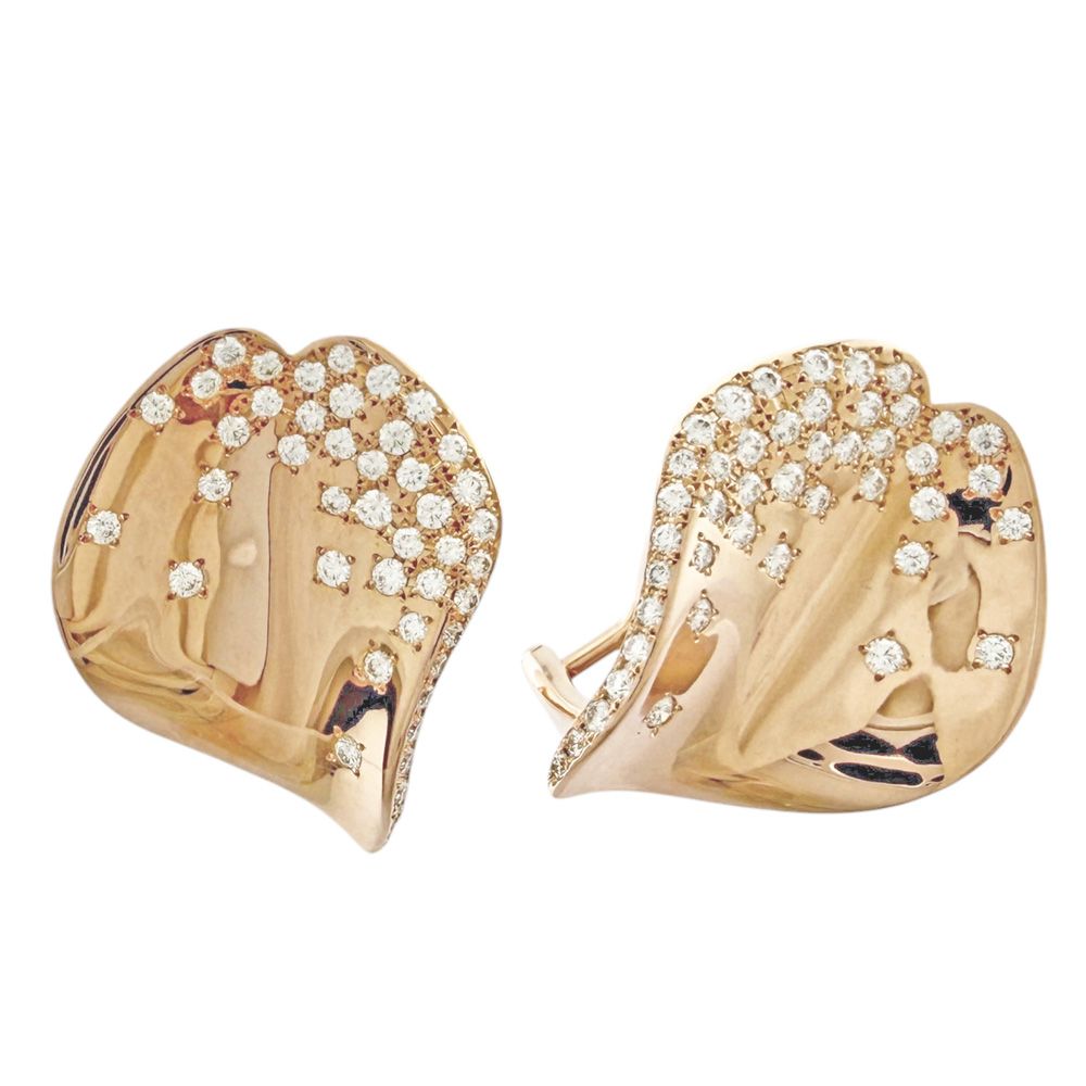 ミキモト ピアス 18金 K18ピンクゴールド ダイヤモンド レディース MIKIMOTO 中古 ミキモト