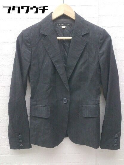 ◇ Michel Klein 長袖 テーラード ジャケット 38サイズ ブラック グレー レディース 【中古】 【1002798929104】