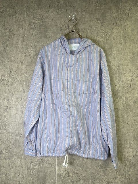 【中古】WHIMSY ｳｨﾑｼﾞｰ ｼｬﾂ ﾊﾟｰｶｰ ﾌｰﾄﾞ ｽﾄﾗｲﾌﾟ ｱﾉﾗｯｸ 25SS ﾌﾞﾙｰ ﾚｯﾄﾞ M 33967827