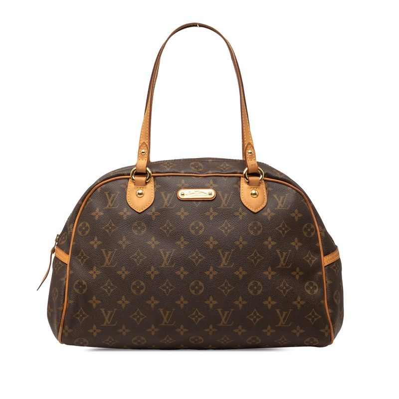 ルイ ヴィトン モノグラム モントグレイユGM ショルダーバッグ トートバッグ M95566 ブラウン PVC レザー レディース LOUIS VUITTON【1-0268401】
