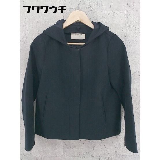 ■ OPAQUE.CLIP オペークドットクリップ ジップアップ 長袖 コート 36/Sサイズ ネイビー レディース 【中古】 【1002798947542】