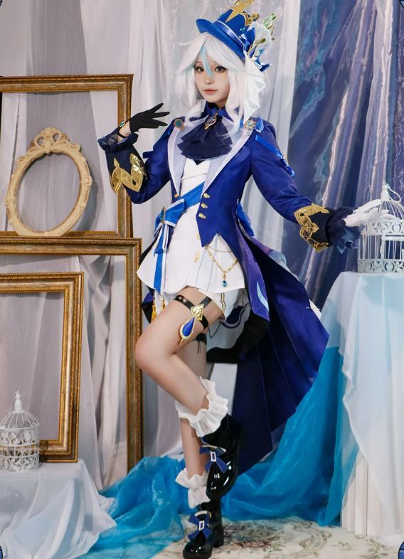 原神 水神 フォカロルス フリーナ コスプレ衣装セット cosplay服 コスチューム 二次元 制服 大人 子供