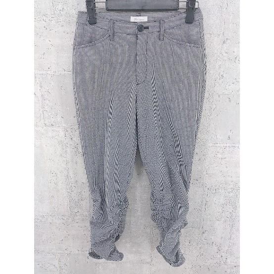 ◇ B3 B-THREE ビースリー 総柄　ストレッチ サブリナ 七分丈 パンツ 57～60 ブラック　ホワイト レディース 【中古】 【1002799130004】