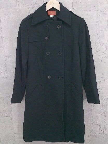 ■ CYRILLUS シリリュス 長袖 コート F 34　D 32 B/CH 32 ブラック レディース 【中古】 【1002799197151】