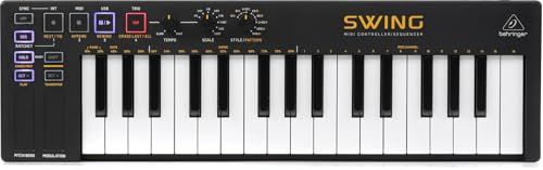 ベリンガー USB/MIDIキーボード ステップシーケンサー アルペジエーター CV/GATE SWING BLACKwb 7a83d897
