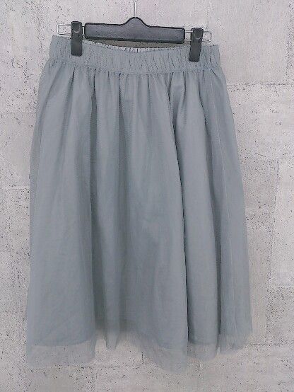 ◇ Sonny Label サニーレーベル URBAN RESEARCH アーバンリサーチ ウエストゴム 膝下丈 フレア スカート F グレー レディース 【中古】 【1002799676168】