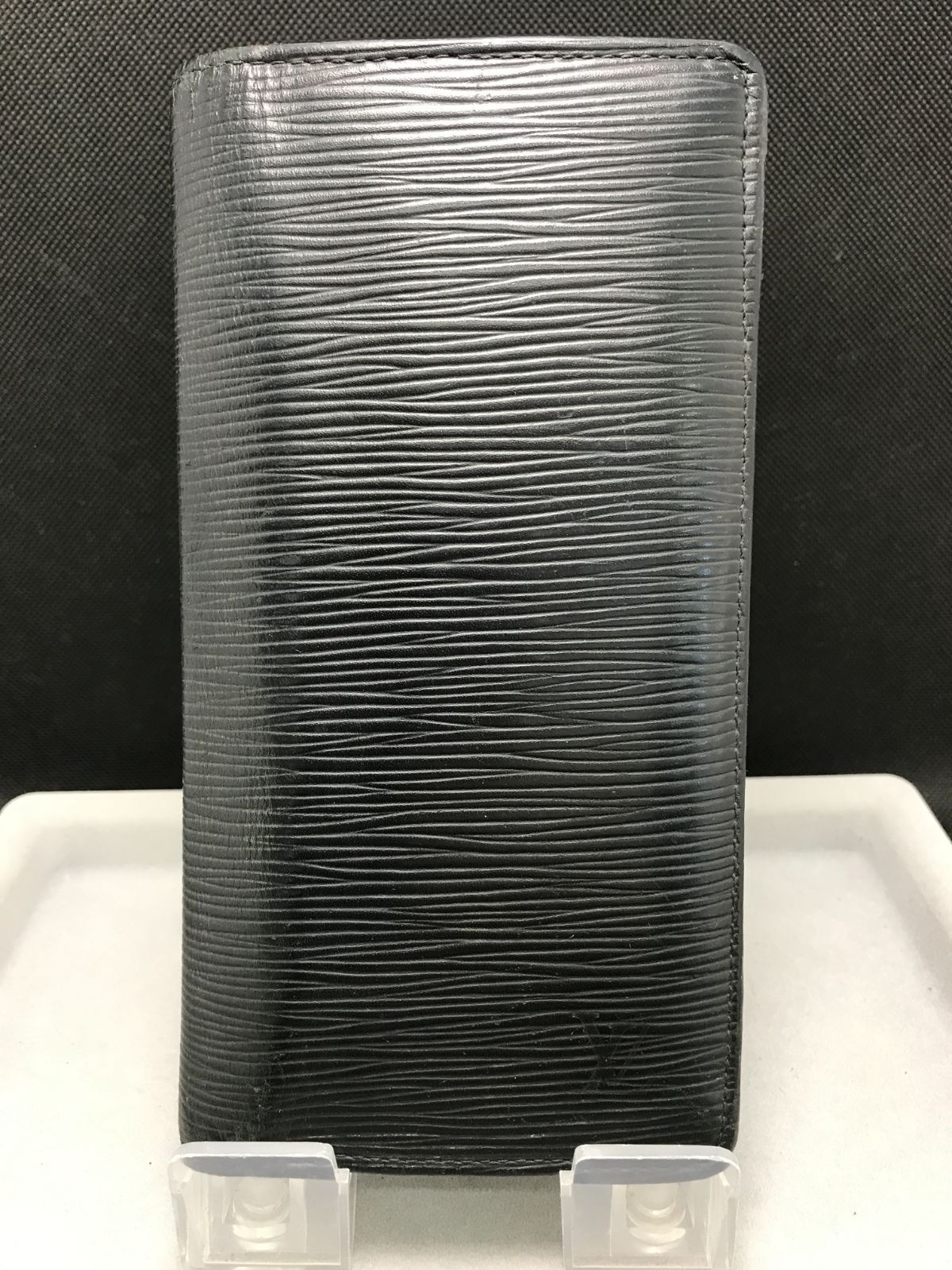 RFID・IC内蔵品　LOUIS VUITTON　ルイヴィトン　長財布　ポルトフォイユブラザ　エピ　ブラック系　2008