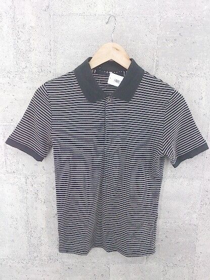 ◇ NO ID ノーアイディー 半袖 ポロシャツ 1 ブラック グレー * 1002799486309 【中古】 【1002799486309】