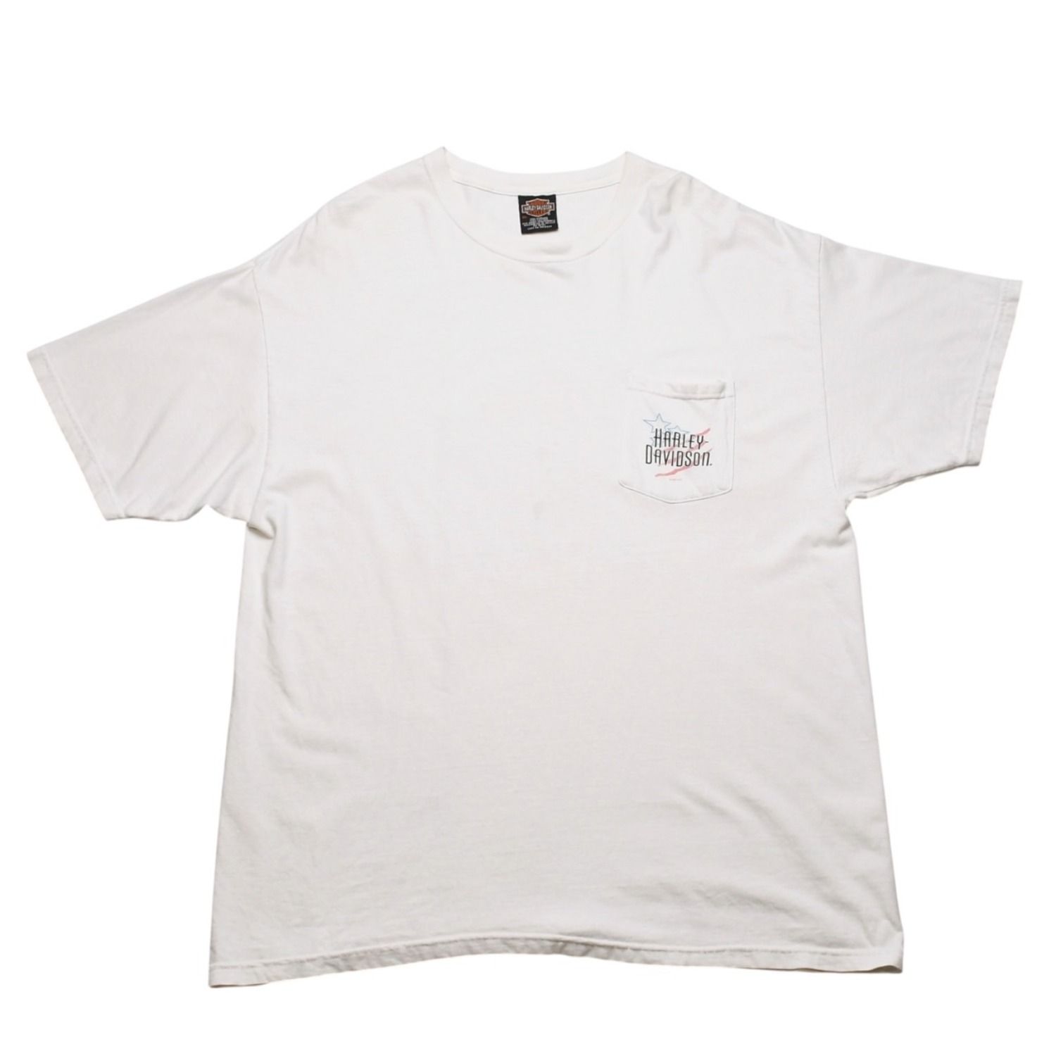 Harley Davidson ハーレーダビッドソン プリント Tシャツ 半袖 ホワイト レッド Daytona Beach, FL 美品 中古 4a002343