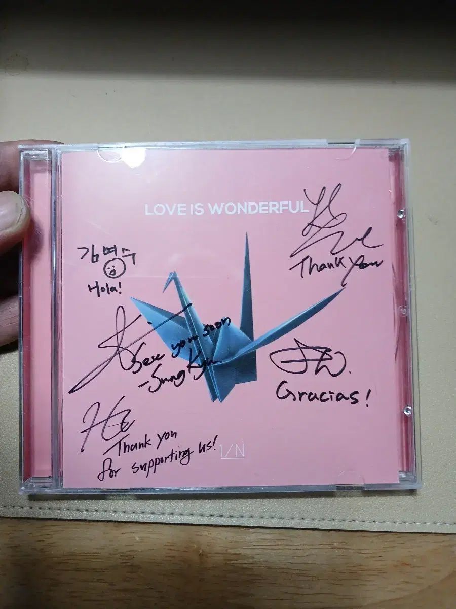 INFINITE(インフィニット) キム・ミョンス(KIM MYEONGSU) LOVE IS WONDERFUL サイン CD
