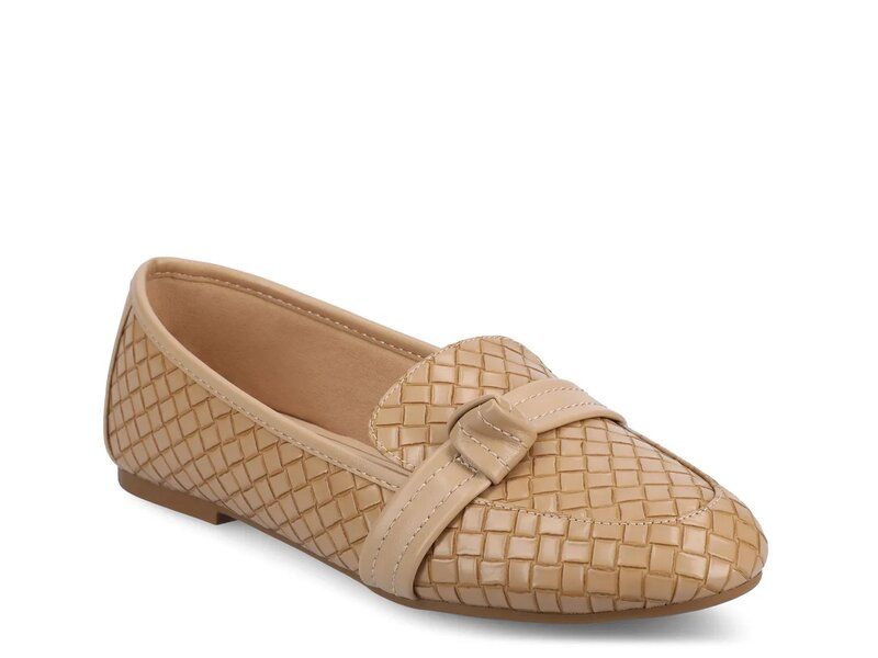 ジャーニー レディース シューズ スリッポン・ローファー Journee Marci Loafer Tan Woven タン