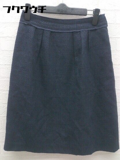 ◇ MACKINTOSH PHILOSOPHY マッキントッシュフィロソフィー 膝丈 タイト スカート 36 ネイビー レディース 【中古】 【1002799826877】