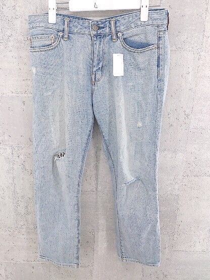 ◇ PLST プラステ ウォッシュ加工 クラッシュ ジーンズ デニム パンツ 25 インディゴ * 1002799825887 【中古】 【1002799825887】