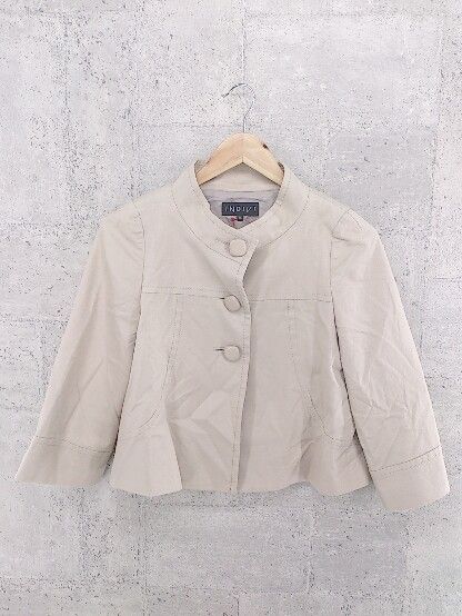 ◇ INDIVI インディヴィ 長袖 ジャケット 36 グレージュ * 1002799825696 【中古】 【1002799825696】