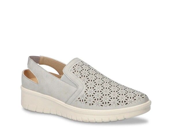 イージーストリート レディース シューズ スリッポン・ローファー Easy Street Petal Wedge SlipOn Grey グレー