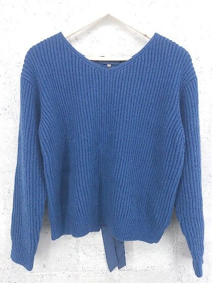 ◇ KBF+ ケービーエフプラス URBAN RESEARCH レースアップ 長袖 ニット セーター One ブルー * 【1002799833349】
