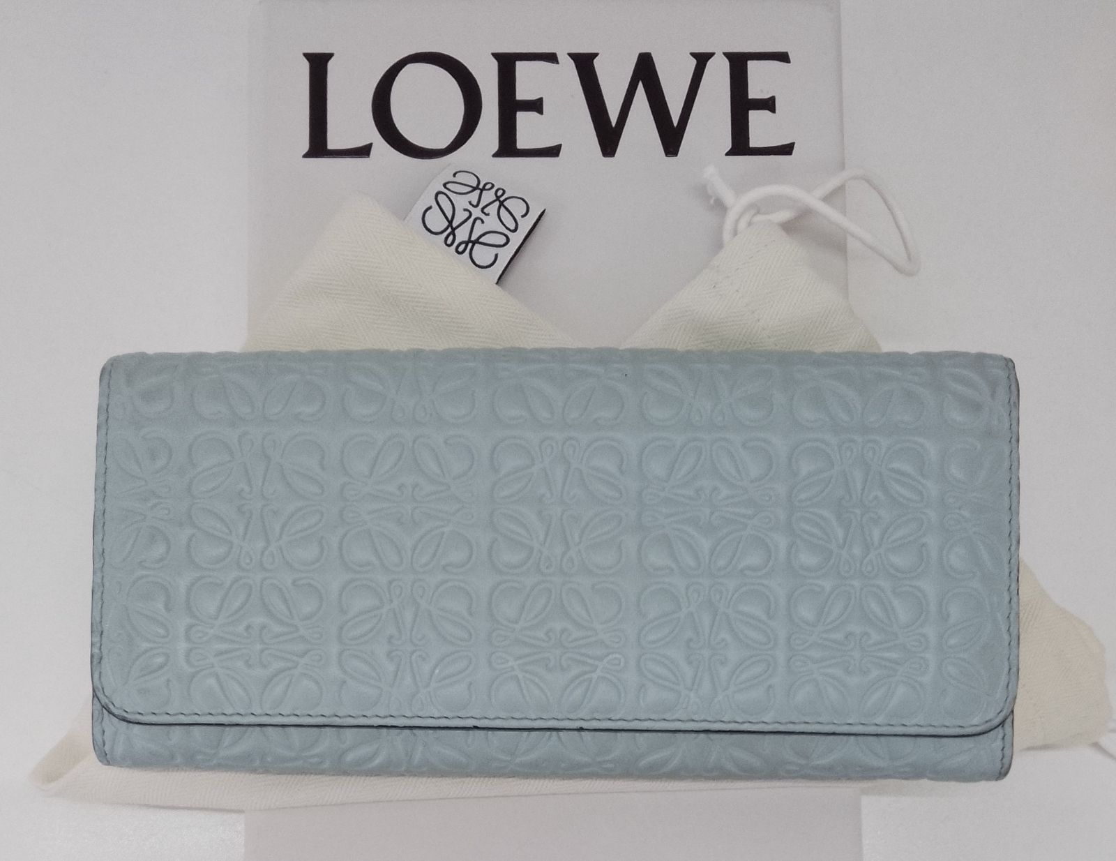 LOEWE グレー レザー 長財布 小物 メンズ 【公式通販】