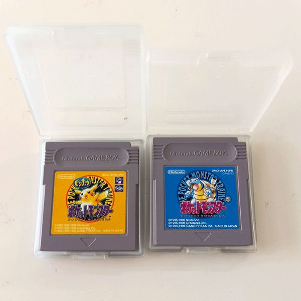 初期ロット】 ゲームボーイ ポケットモンスター 青 ピカチュウ 2本