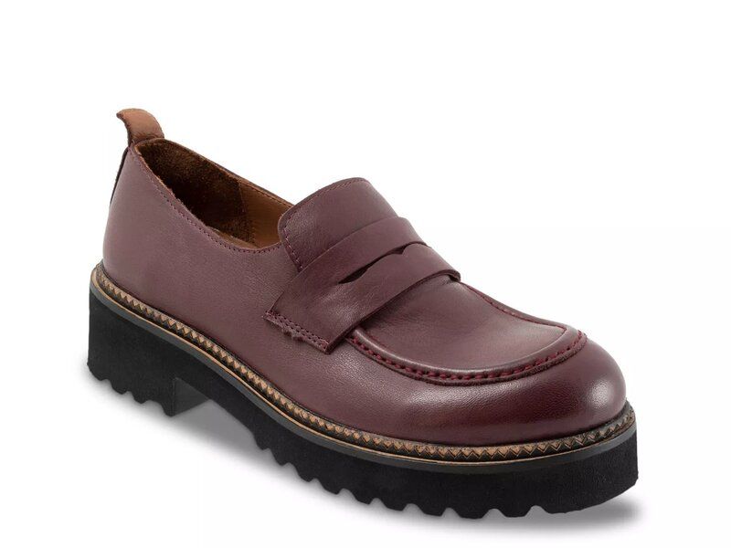 ブエノ レディース シューズ スリッポン・ローファー プラットフォーム Bueno Annie Platform Penny Loafer Merlot Red レッド