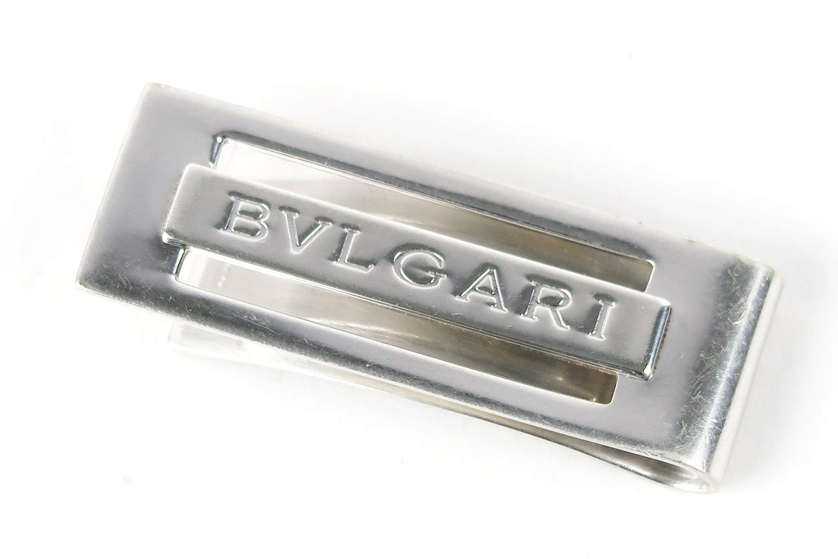 【美品】BVLGARI ブルガリ 925 マネークリップ 財布 ブランド小物 雑貨【QE6】