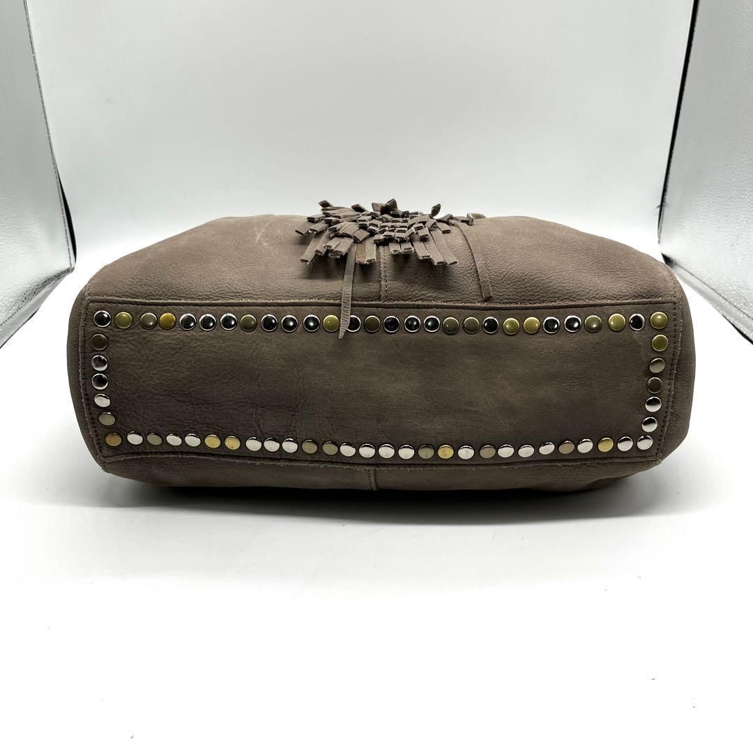 TRES chouette archive y2k grunge boho leather tote bag fringe